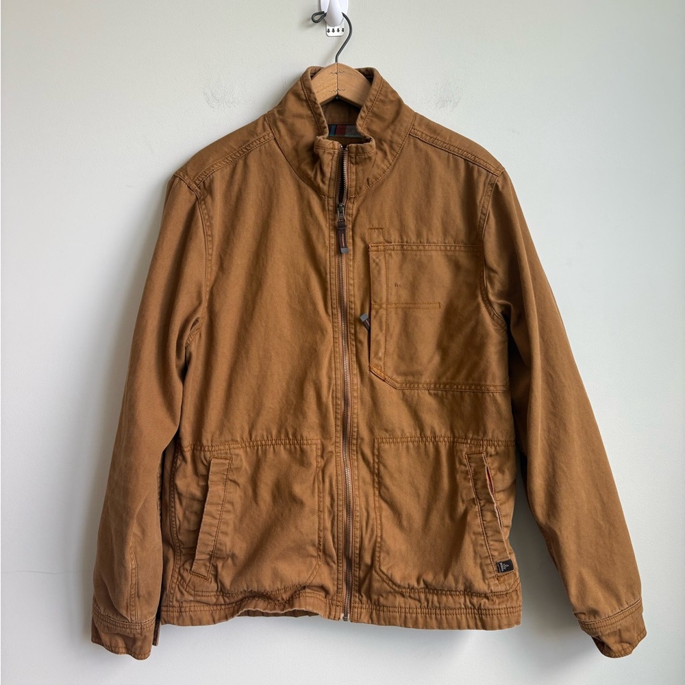 Prana Rawkus Jacket Coat Brown Canvas Utility Size Medium - Picture 2 of 5
